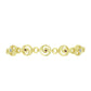Pulsera de Plata Bañada en Oro con Diamante Champagne y Diamante blanco