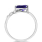 Anillo de Plata con Lolita y Topacio Blanco