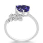 Anillo de Plata con Lolita y Topacio Blanco