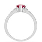 Anillo de Plata con Rubí de Madagascar y Diamante blanco