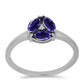 Anillo de Plata con Lolita y Topacio Blanco
