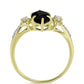 Anillo de Plata Bañada en Oro con Ónix negro de Suwar y Perla de Agua Dulce