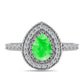 Anillo de Plata con Ópalo Hialita y Topacio Blanco