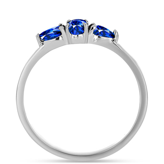 Anillo de Plata con Zafiro Azul Australiano