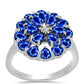 Anillo de Plata con Zafiro Azul Australiano y Topacio Blanco