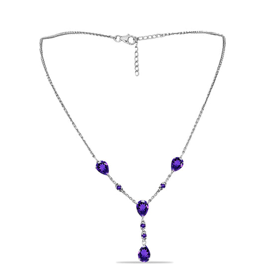 Collar de Plata con Amatista de Marruecos