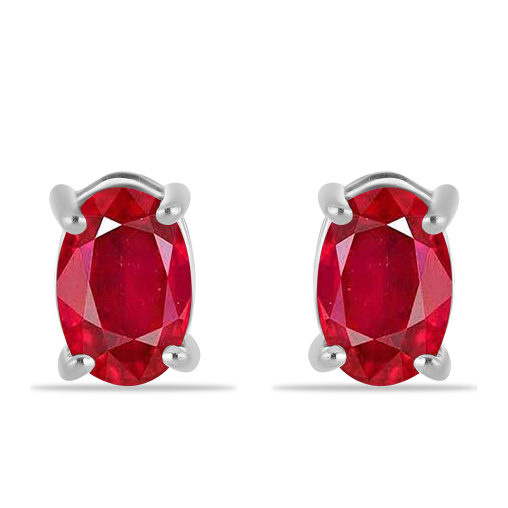 Pendientes de Plata con Ágata Roja 1 