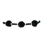 Pulsera de Plata Bañada en Oro con Espinela Negra