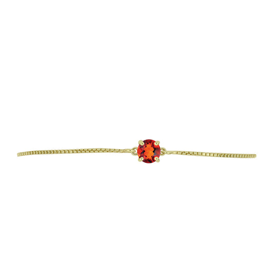 Pulsera de Plata Bañada en Oro con Citrino de Madeira