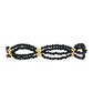 Pulsera de Plata Bañada en Oro con Espinela Negra