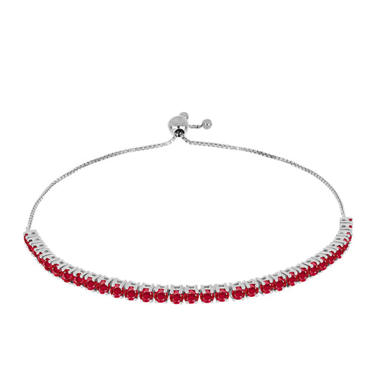 Pulsera de Plata con Ágata Roja