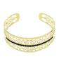 Brazalete de Plata Bañada en Oro con Espinela Negra