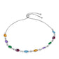 Pulsera de Plata con Amatista de Marruecos y Ágata Verde