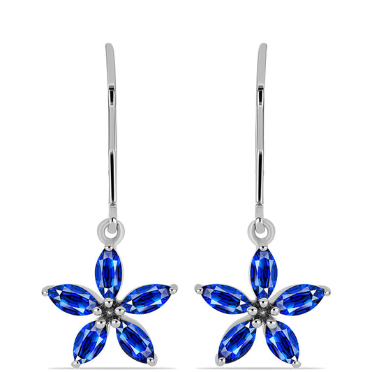 Pendientes de Plata con Zafiro Azul Australiano