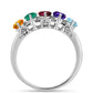 Anillo de Plata con Amatista de Marruecos y Ágata Verde