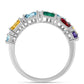 Anillo de Plata con Amatista de Marruecos y Ágata Verde