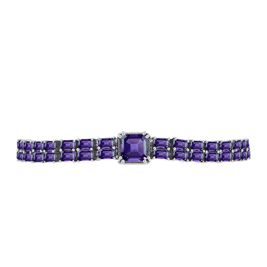 Pulsera de Plata con Amatista de Marruecos