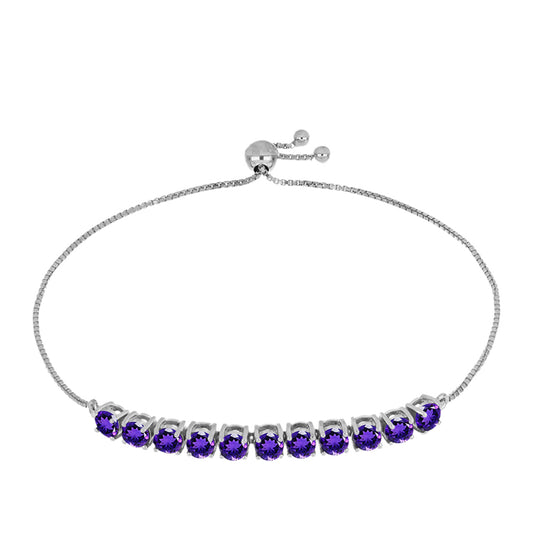 Pulsera de Plata con Amatista de Marruecos