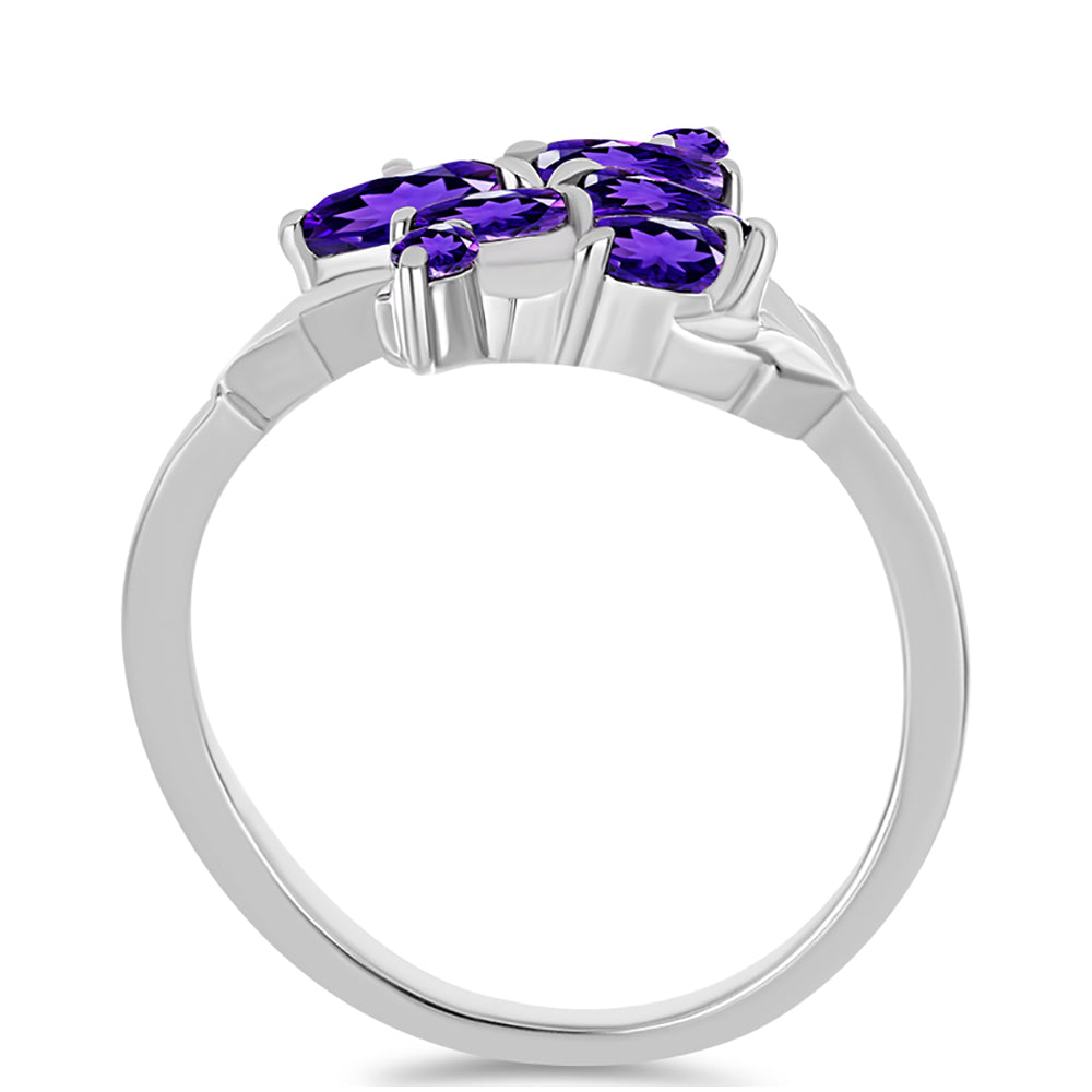 Anillo de Plata con Amatista de Marruecos