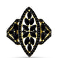 Anillo de Plata Bañada en Oro con Espinela Negra