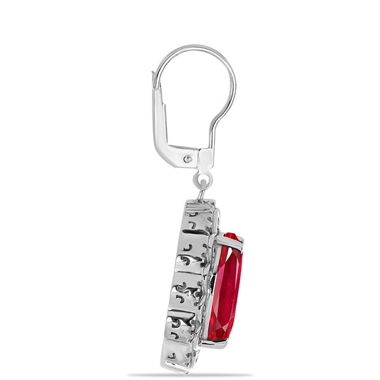 Pendientes de Plata con Ágata Roja