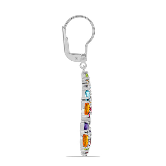 Pendientes de Plata con Amatista de Marruecos y Peridoto de Changbai