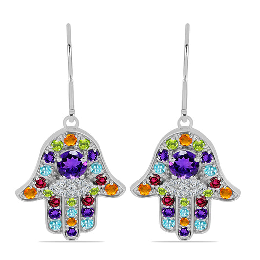 Pendientes de Plata con Amatista de Marruecos
