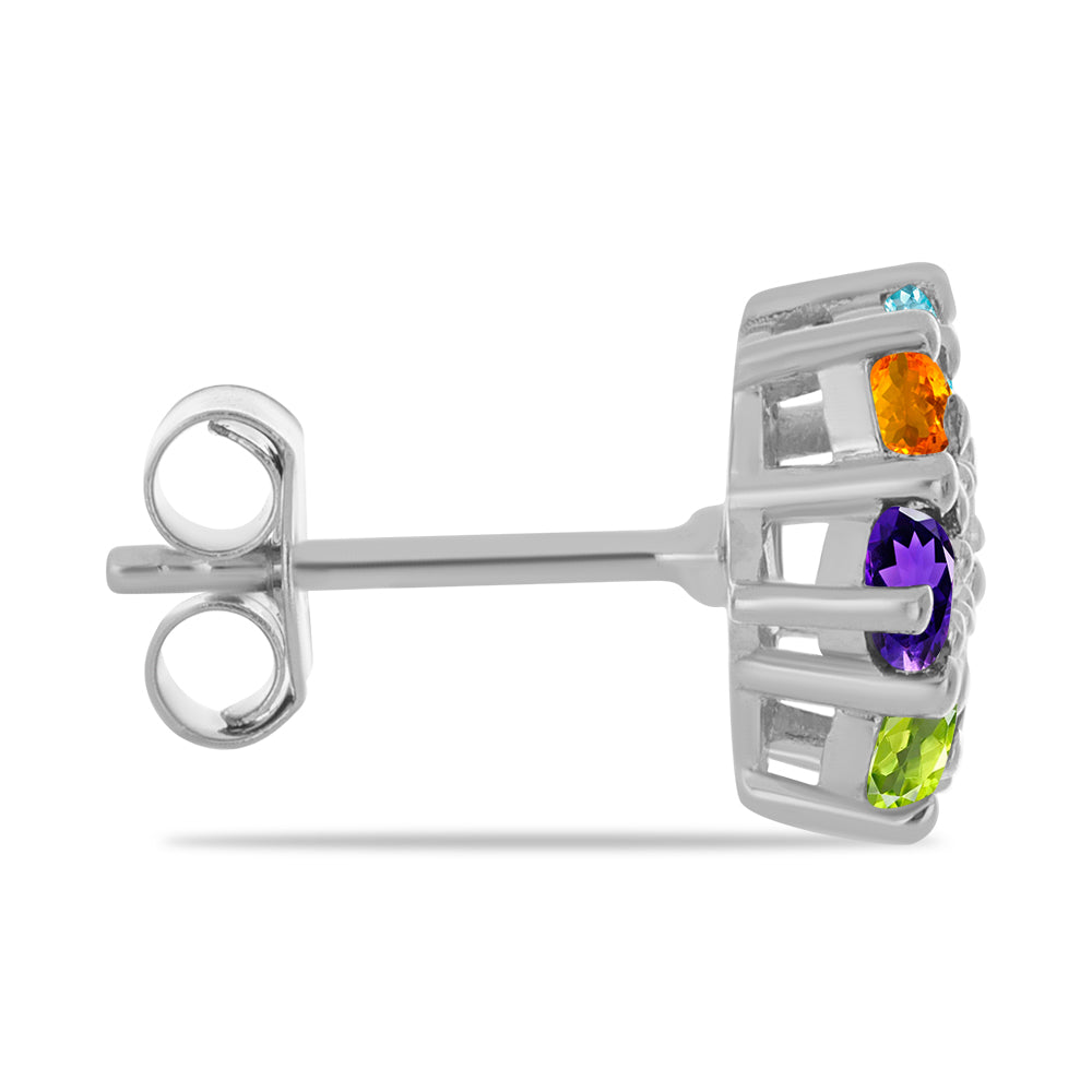 Pendientes de Plata con Amatista de Marruecos y Peridoto de Changbai 2 