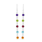 Pendientes de Plata con Amatista de Marruecos y Peridoto de Changbai