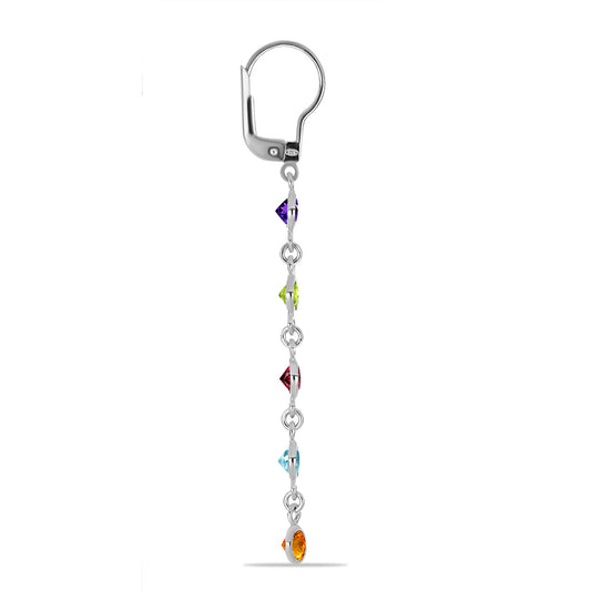 Pendientes de Plata con Amatista de Marruecos y Peridoto de Changbai