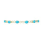 Pulsera de Plata Bañada en Oro con Turquesa Bella Durmiente