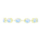 Pulsera de Plata Bañada en Oro con Piedra Lunar Arco Iris