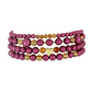 Conjunto de Plata Bañada en Oro con Perla Púrpura de Agua dulce y Citrino de los Montes Urales ( Pulsera )
