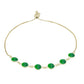 Pulsera de Plata Bañada en Oro con Esmeralda de Brasil
