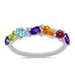 Anillo de Plata con Amatista de Marruecos y Peridoto de Changbai