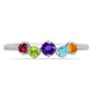 Anillo de Plata con Amatista de Marruecos y Peridoto de Changbai