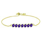 Pulsera de Plata Bañada en Oro con Amatista de Marruecos