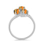 Anillo de Plata con Jasper de Bumble Bee y Topacio Blanco