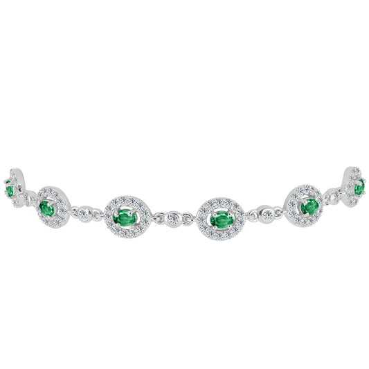 Pulsera de Plata con Alejandrita natural y Topacio Blanco