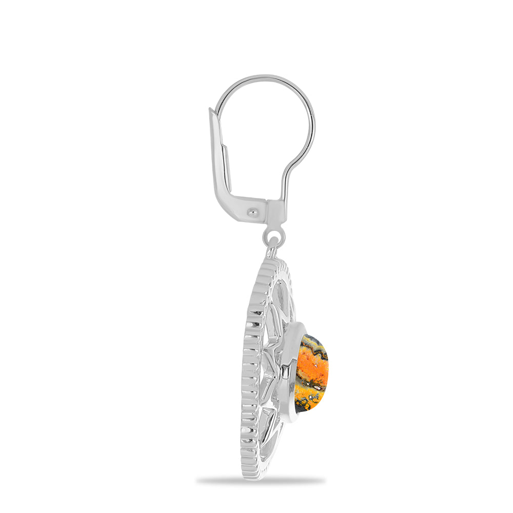 Pendientes de Plata con Jasper de Bumble Bee 2 