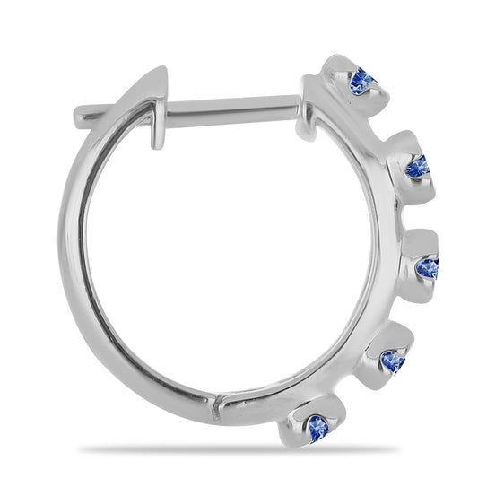 Pendientes de Plata con Moisanita azul real certificado y cultivado en laboratorio