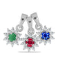 Conjunto de Plata con Rubí de Madagascar y Esmeralda de Brasil ( Colgante )