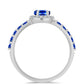 Anillo de Plata con Zafiro Azul Australiano y Topacio Blanco