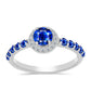 Anillo de Plata con Zafiro Azul Australiano y Topacio Blanco