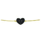 Pulsera de Plata Bañada en Oro con Obsidiana