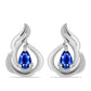 Pendientes de Plata con Zafiro Azul Australiano