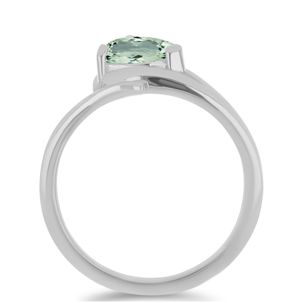 Anillo de Plata con Amatista Verde