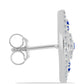Pendientes de Plata con Zafiro Azul Australiano y Topacio Blanco
