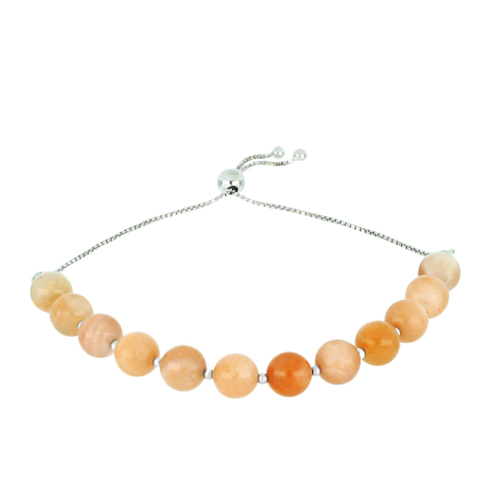 Pulsera de Plata con Piedra Solar de Oregon 1 