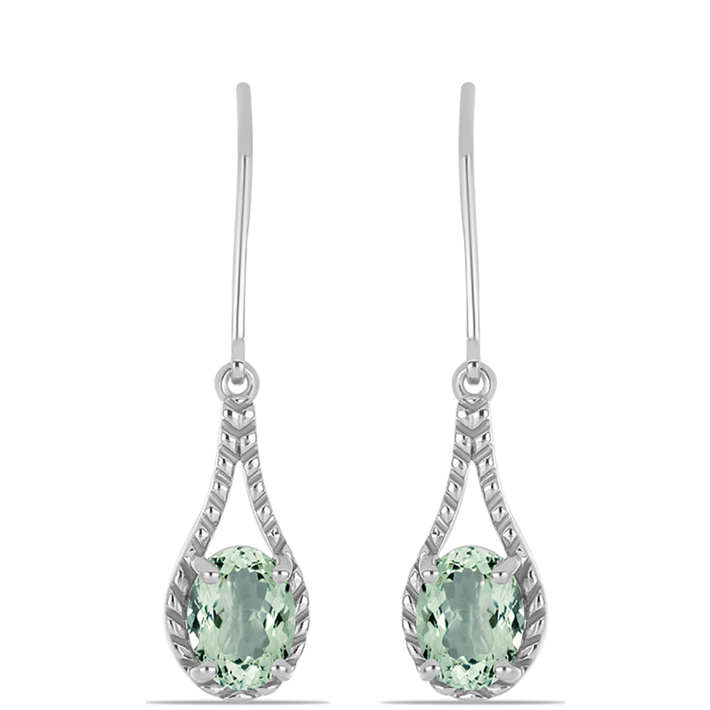 Pendientes de Plata con Amatista Verde 1 